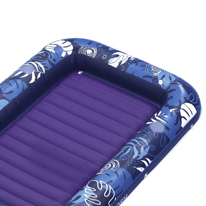 SLOOSH Inflatable Tanning Pool Lounger Float, Dark Blue-XL, 85""x57"