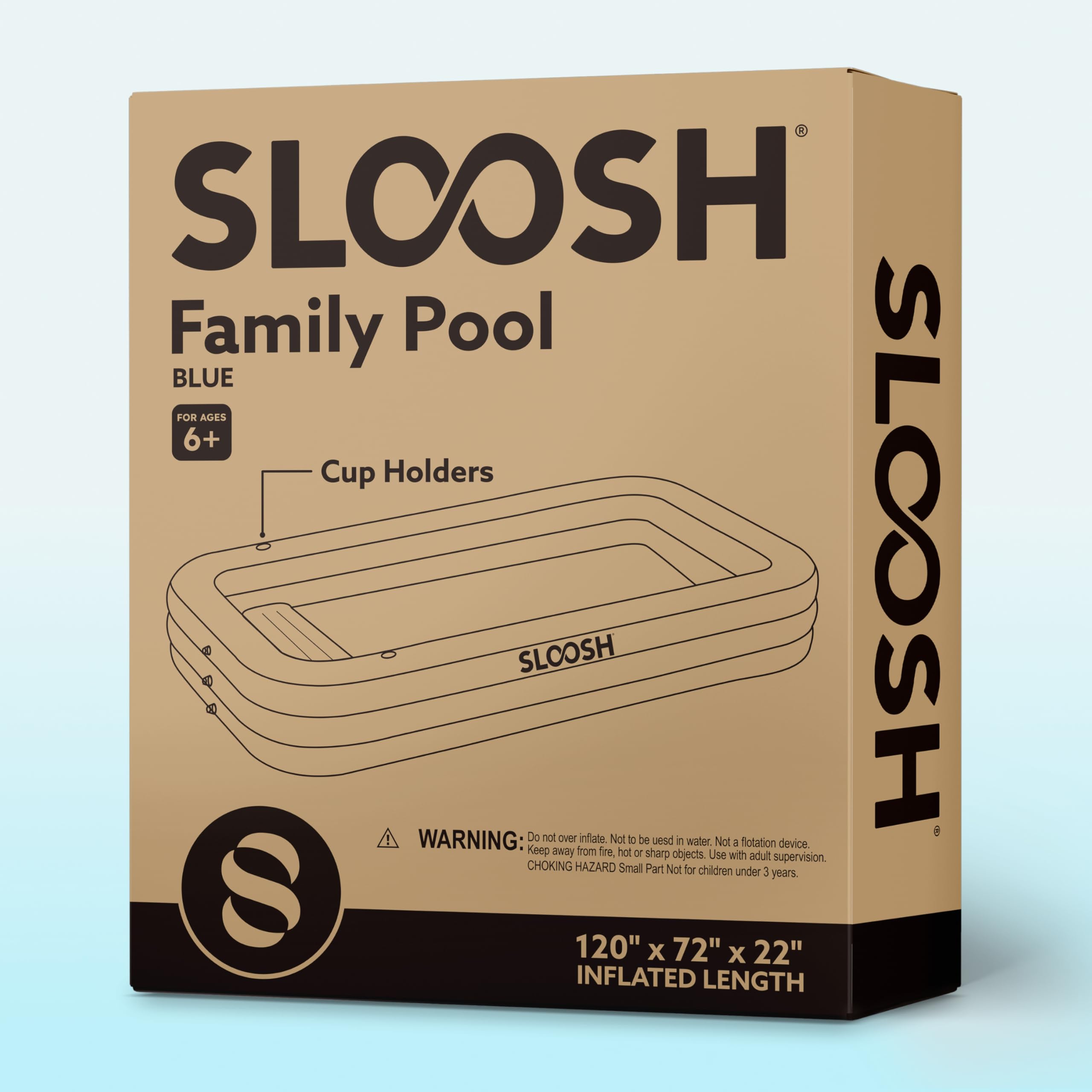 Inflatable Swimming Pool with Seats 120" x 72" x 22"