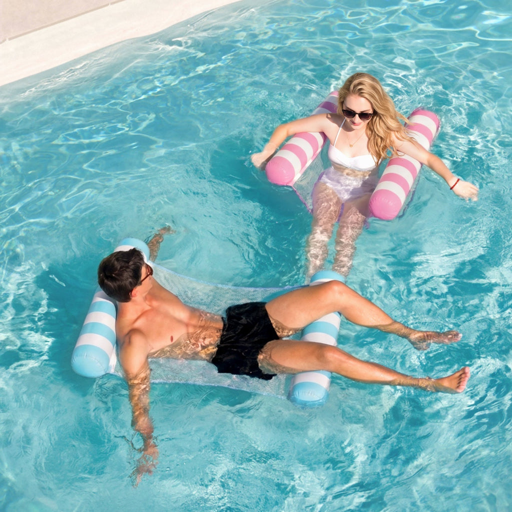 Blushing Pink 85" Tanning Pool with Float Hammock Best Friend Choice Bundle