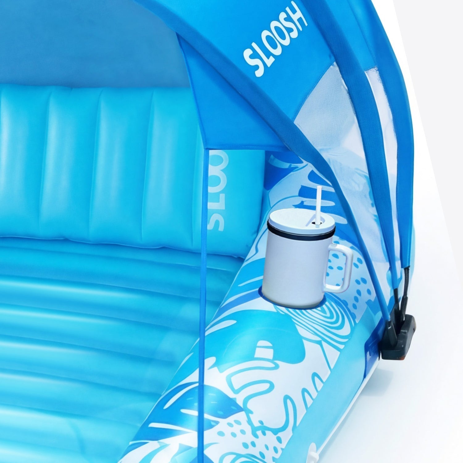 SLOOSH 70" x 46" Blue Tanning Pool with Canopy