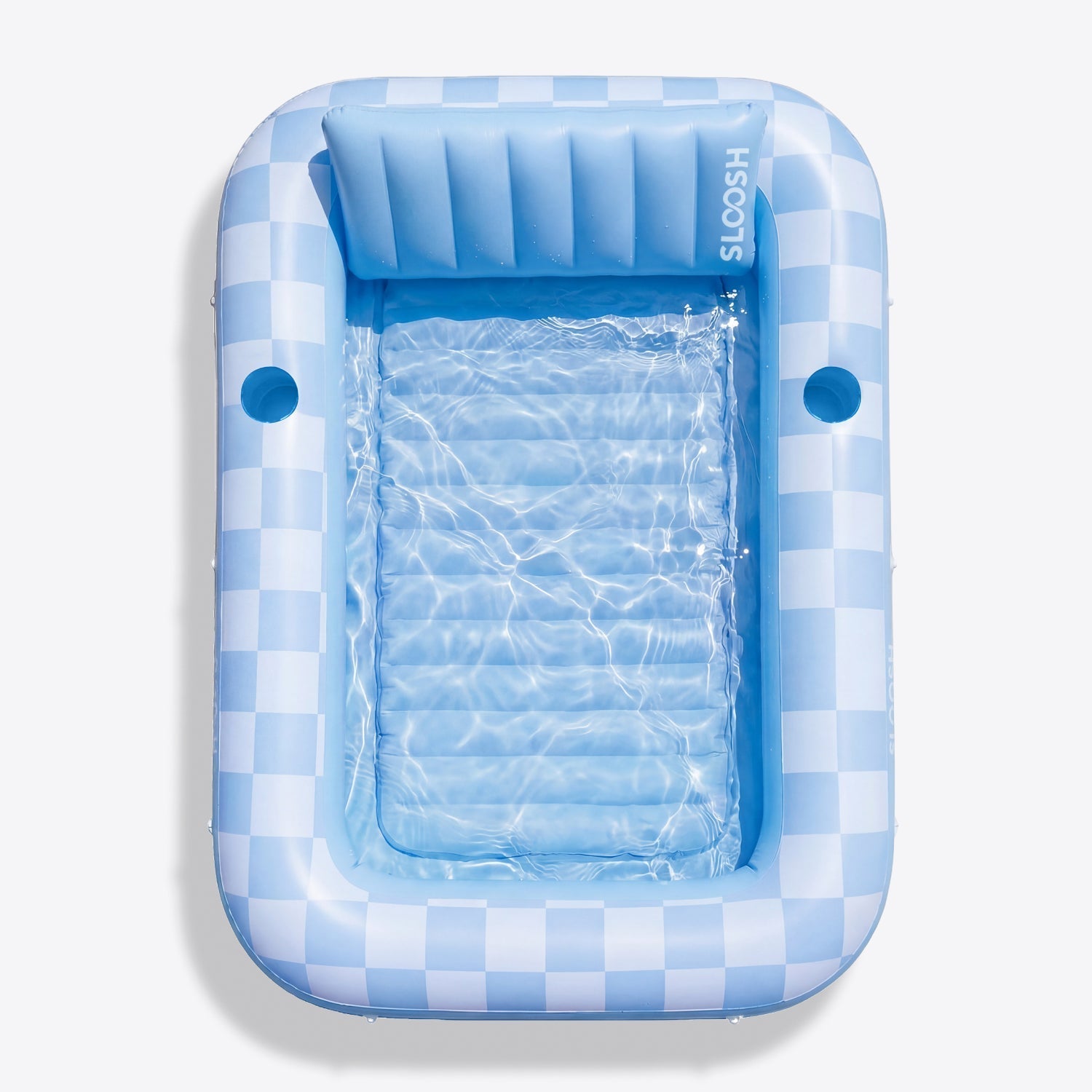 SLOOSH Inflatable Tanning Pool Lounger Float, Purple Chase Flower Bloom State, 70" x 46"