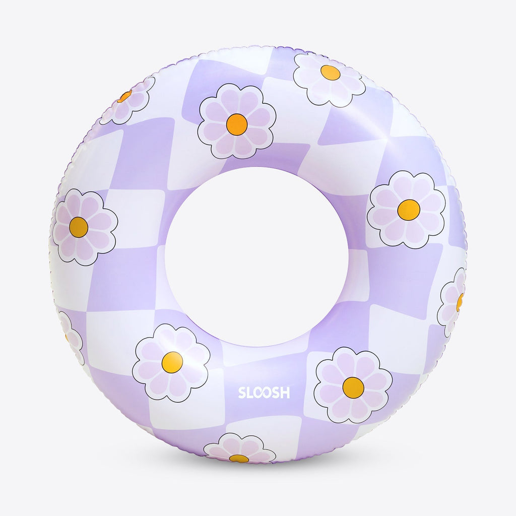 SLOOSH Inflatable Swim Ring, Purple Chase Flower-Bloom State