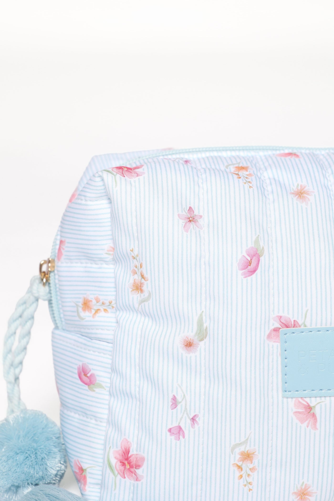 Cosmetic Case - Blue Garden Stripe