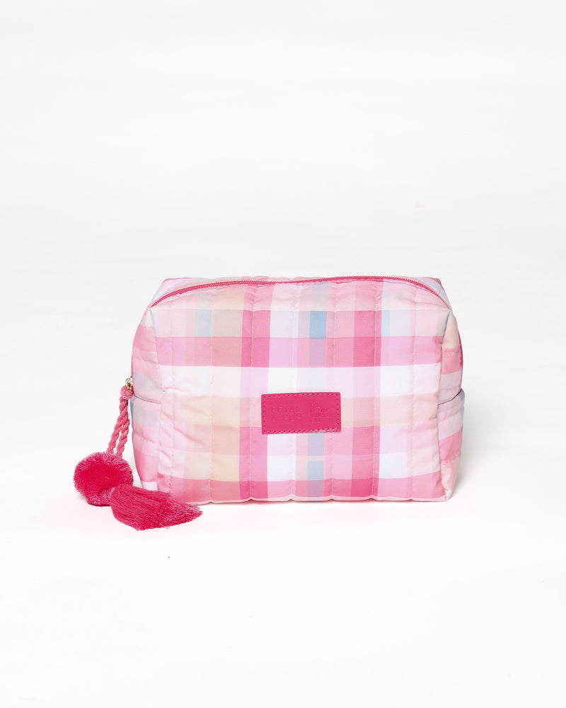 Cosmetic Case - Pink Picnic Plaid