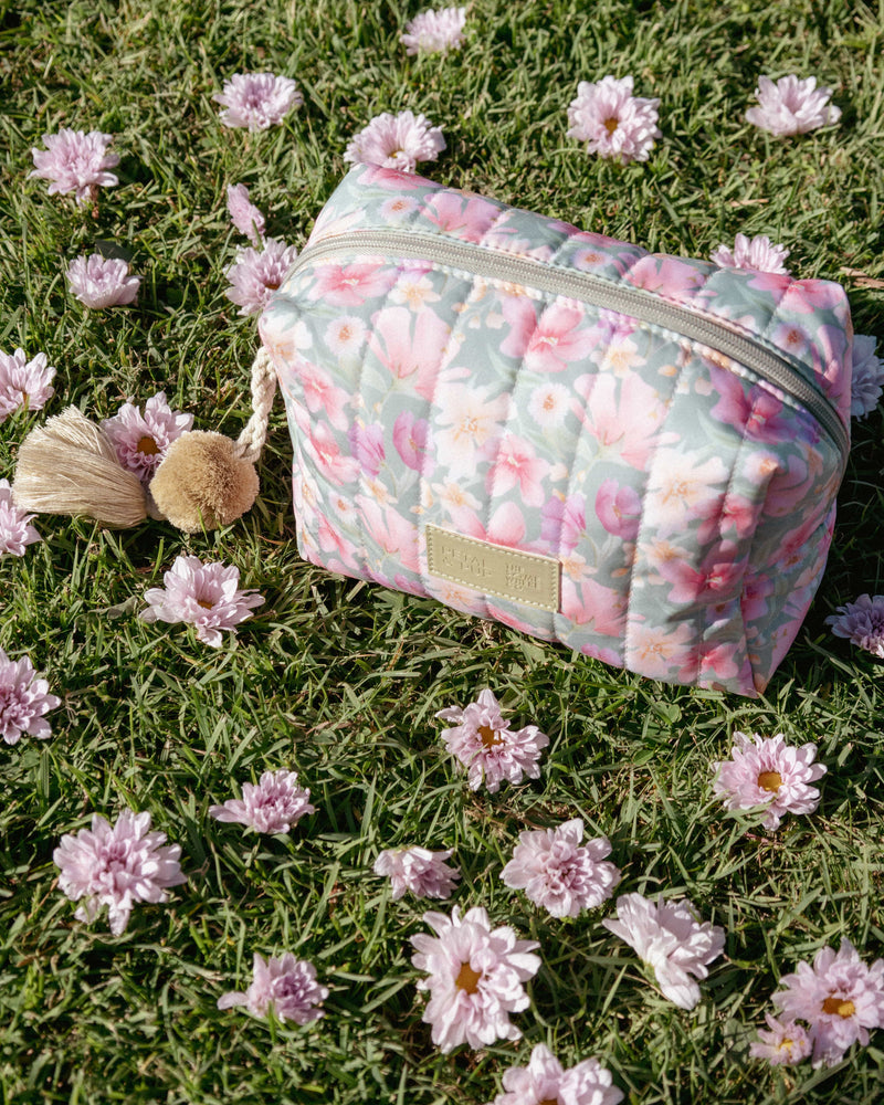 Cosmetic Case - Sage Wildflowers