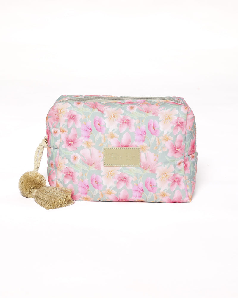 Cosmetic Case - Sage Wildflowers