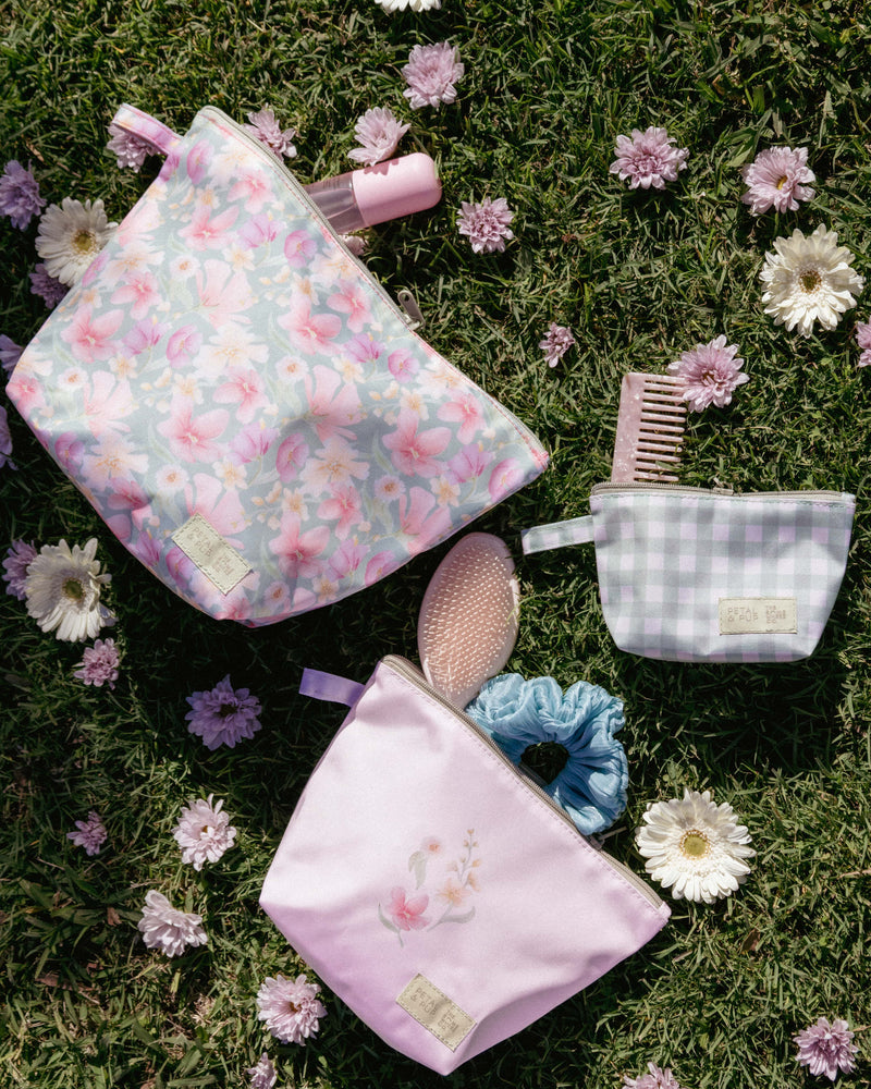 Handy Pouch Trio - Sage Wildflowers