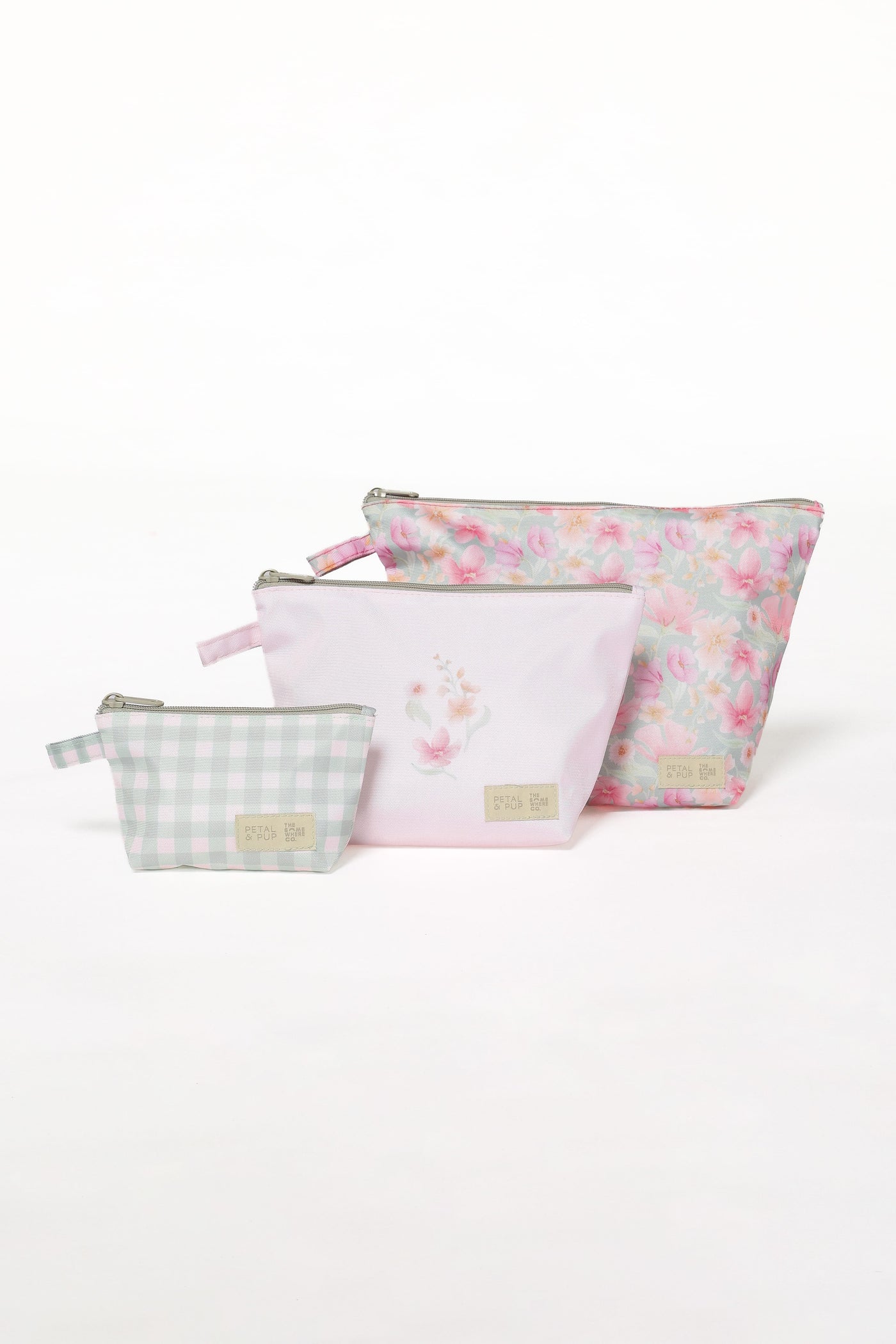 Handy Pouch Trio - Sage Wildflowers