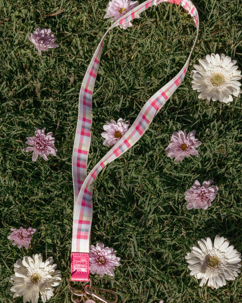 Lanyard - Pink Picnic Plaid
