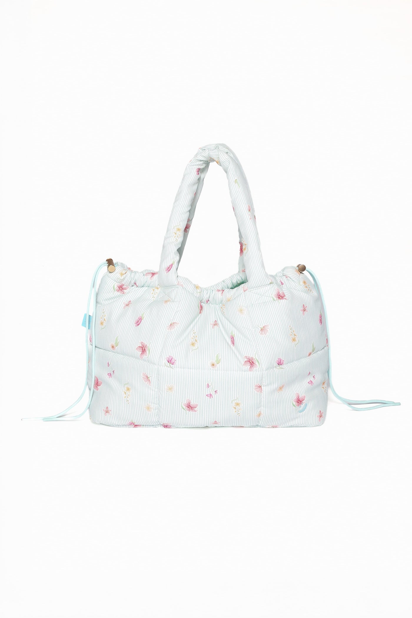 Marshmallow Midi Tote - Blue Garden Stripe