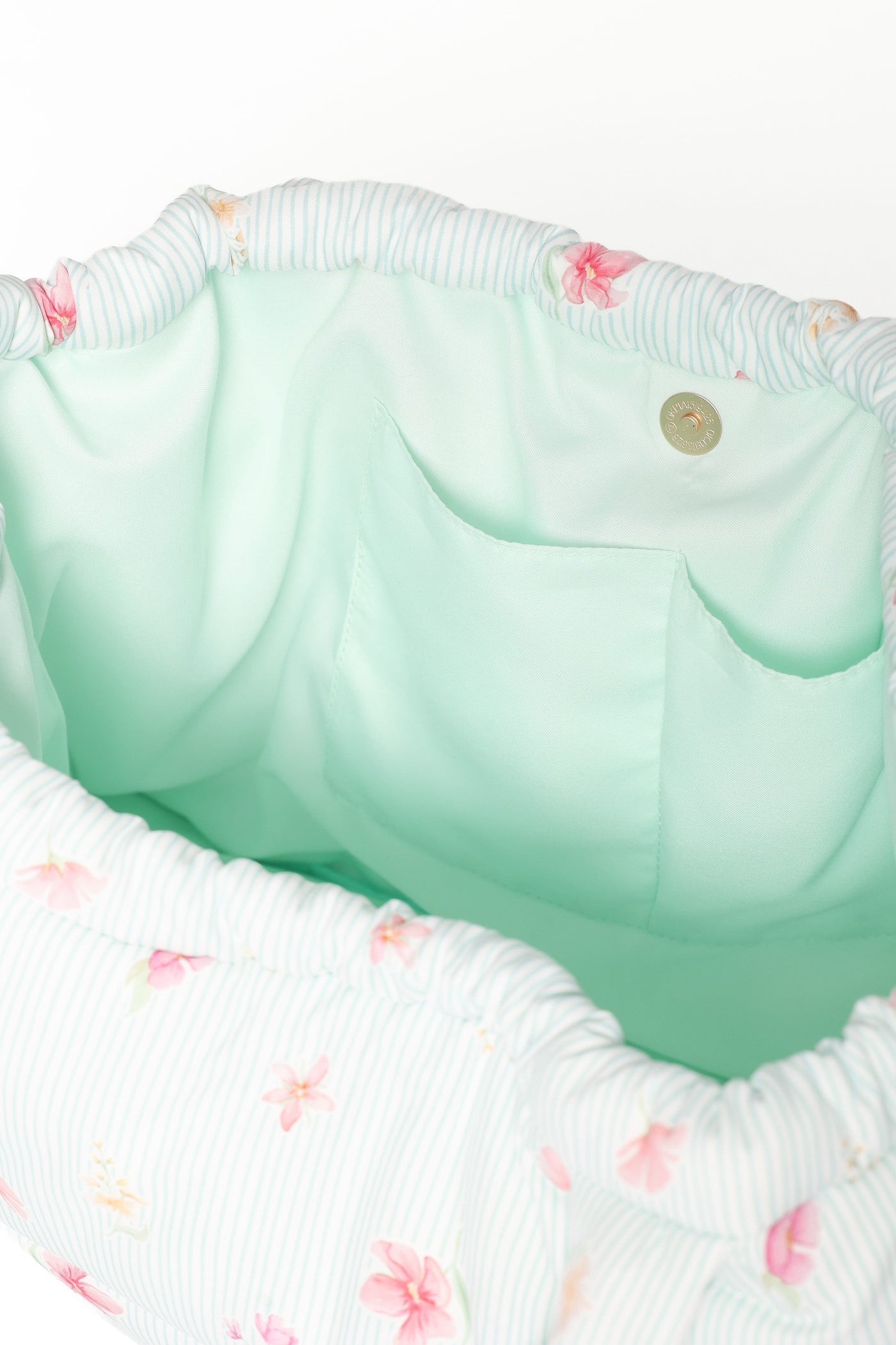Marshmallow Midi Tote - Blue Garden Stripe