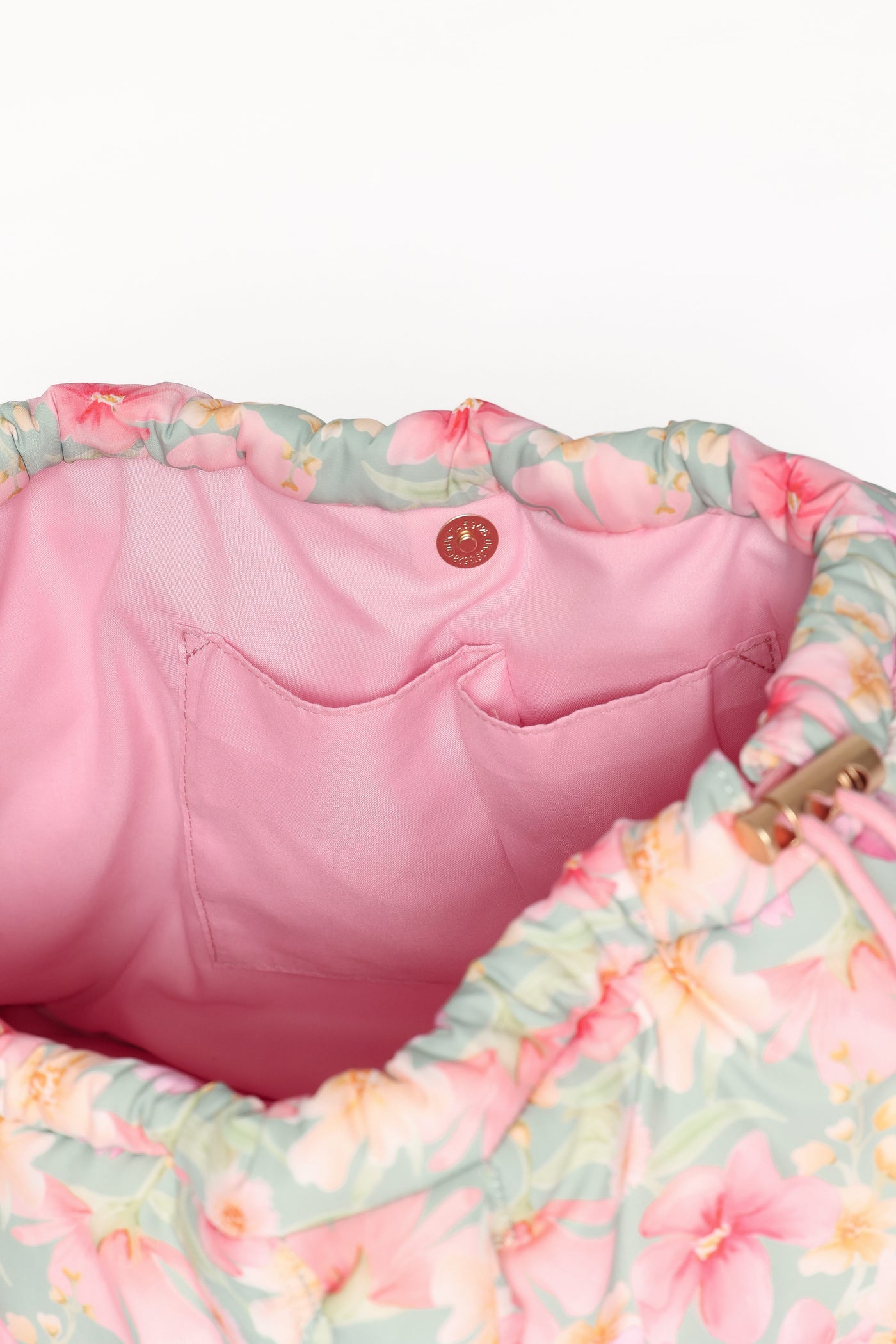 Marshmallow Midi Tote - Sage Wildflowers