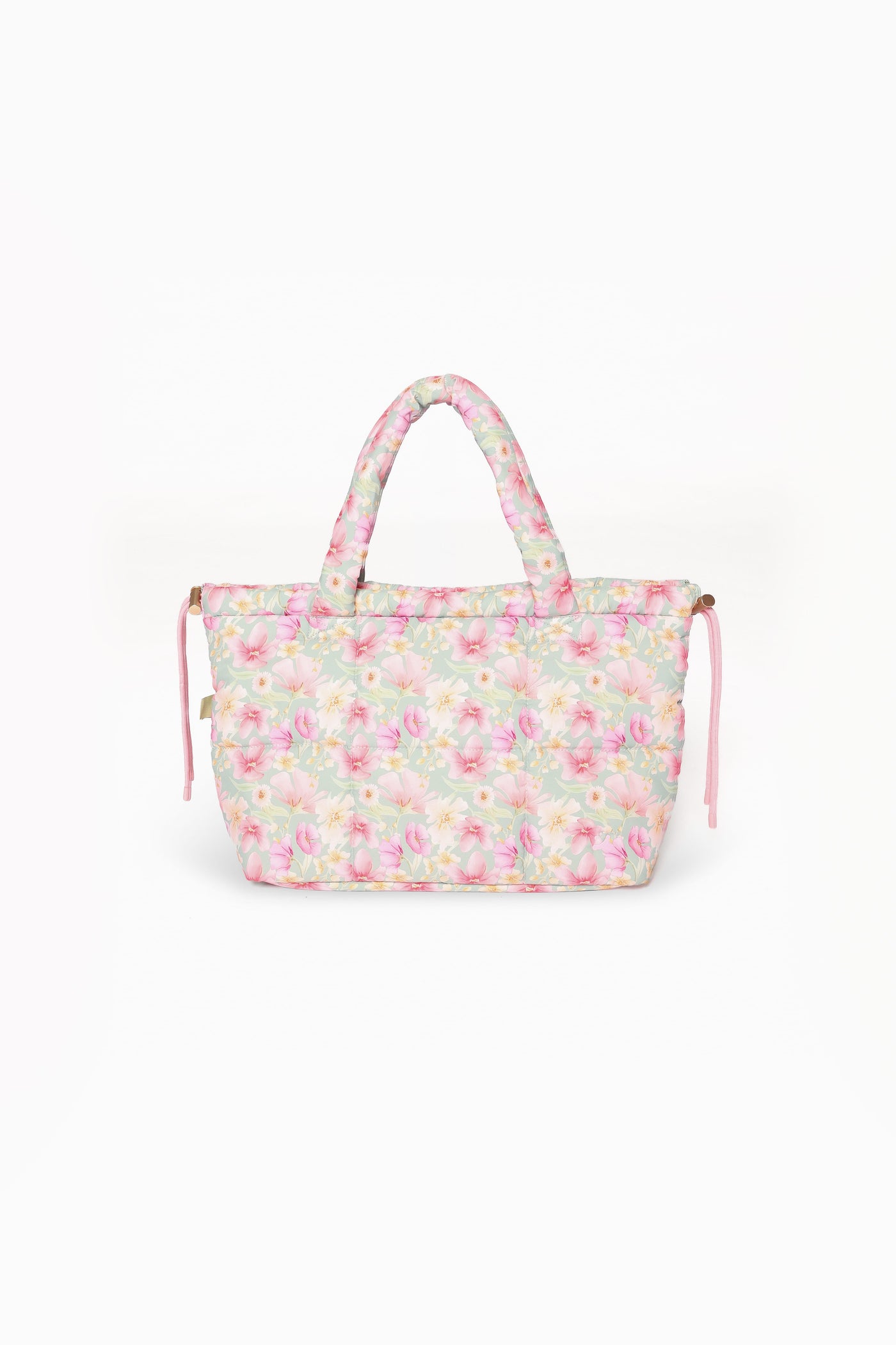 Marshmallow Midi Tote - Sage Wildflowers