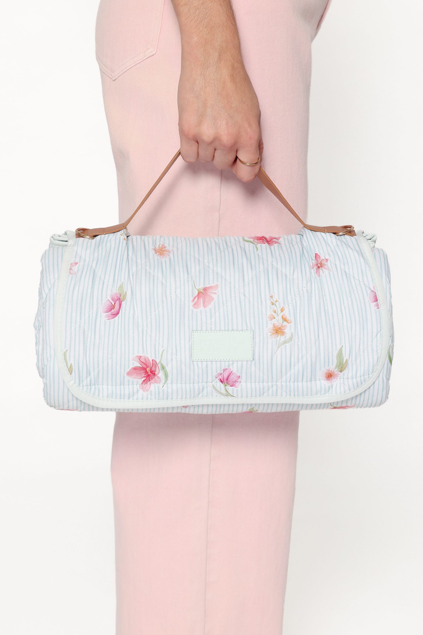 Picnic Rug - Blue Garden Stripe