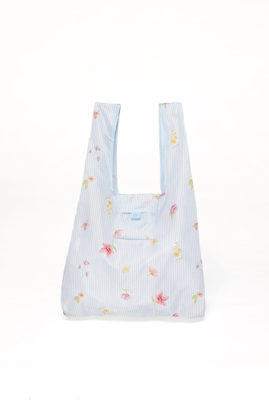 Reusable Shopping Bag - Blue Garden Stripe