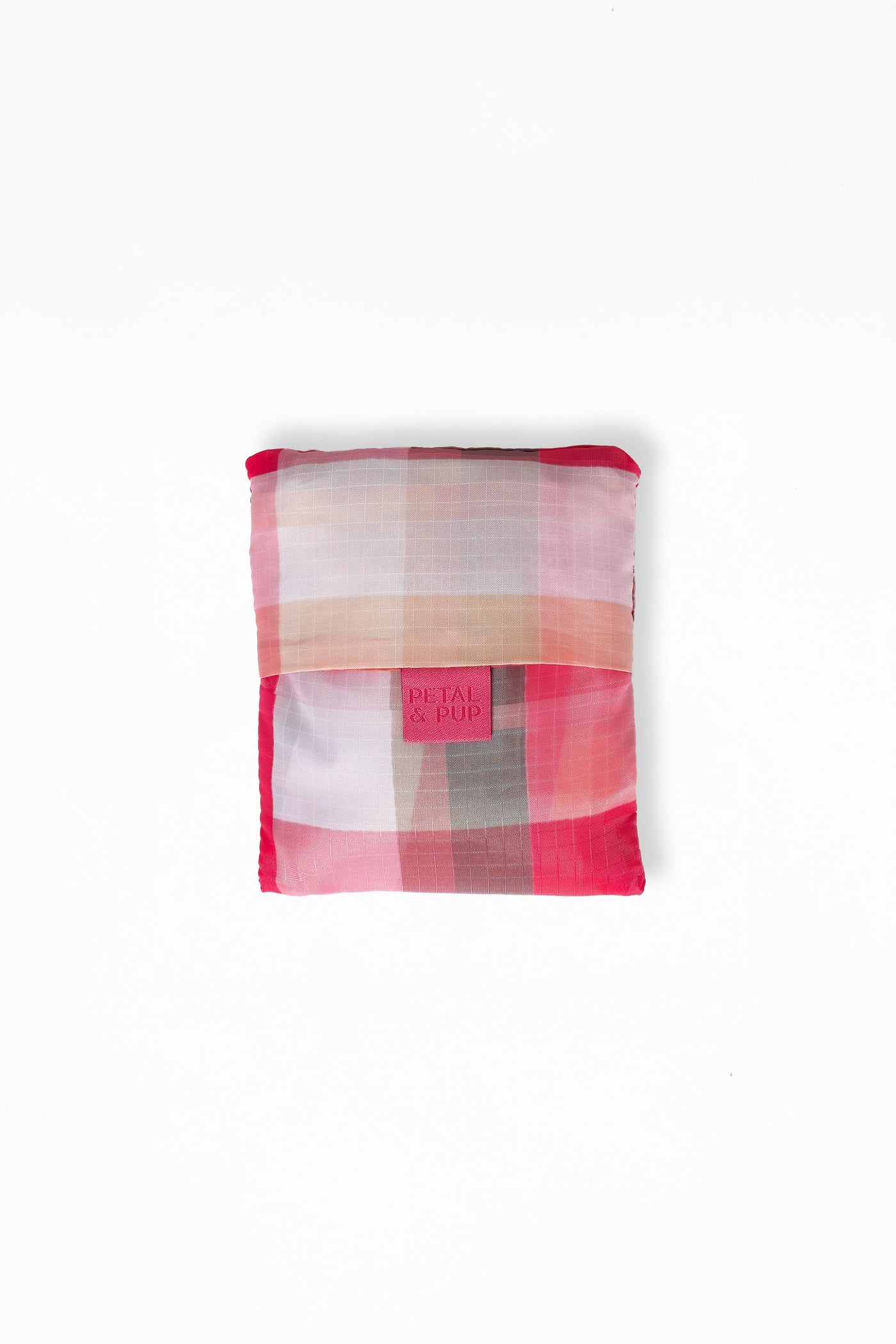 Reusable Shopping Bag - Pink Picnic Plaid