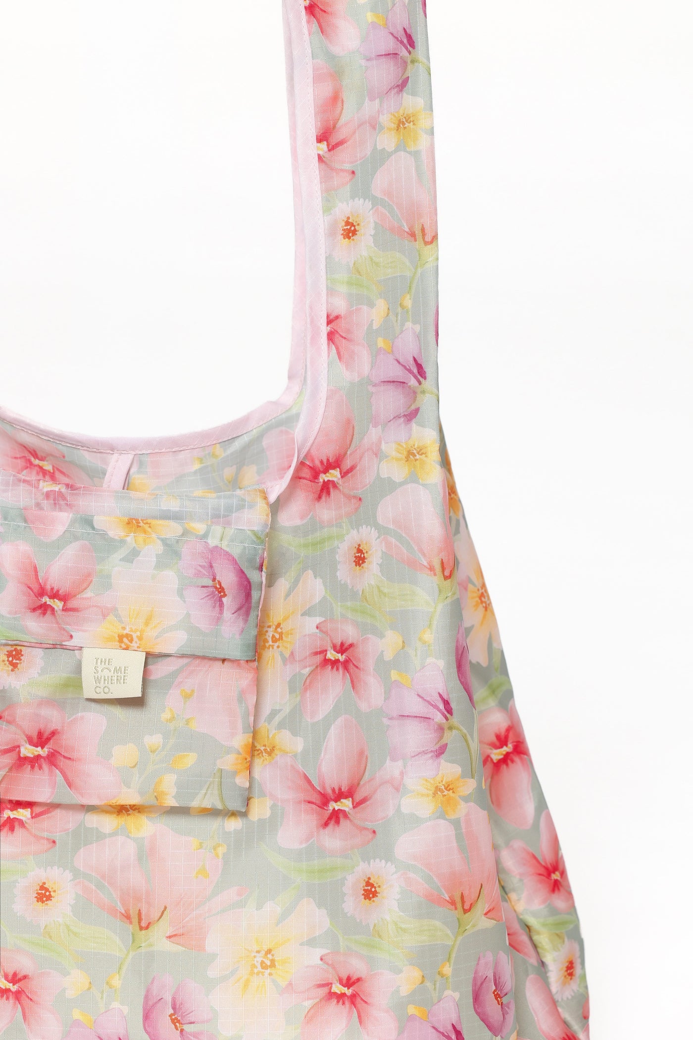 Reusable Shopping Bag - Sage Wildflowers