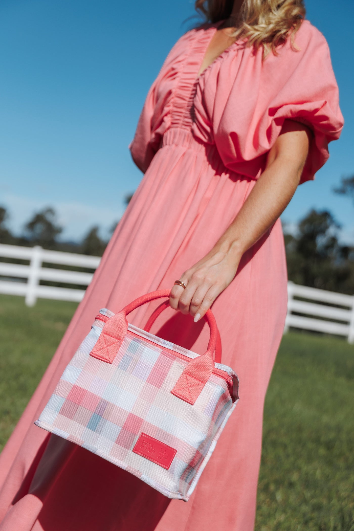 The Graze Lunch Bag - Pink Picnic Plaid