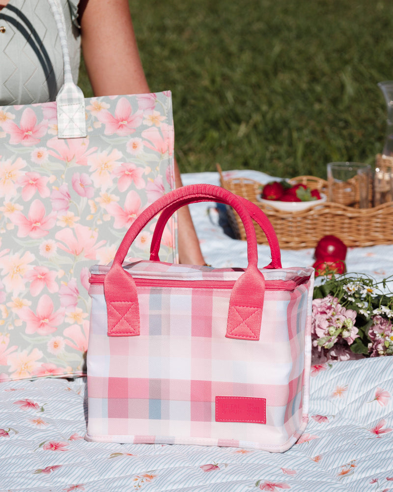 The Graze Lunch Bag - Pink Picnic Plaid