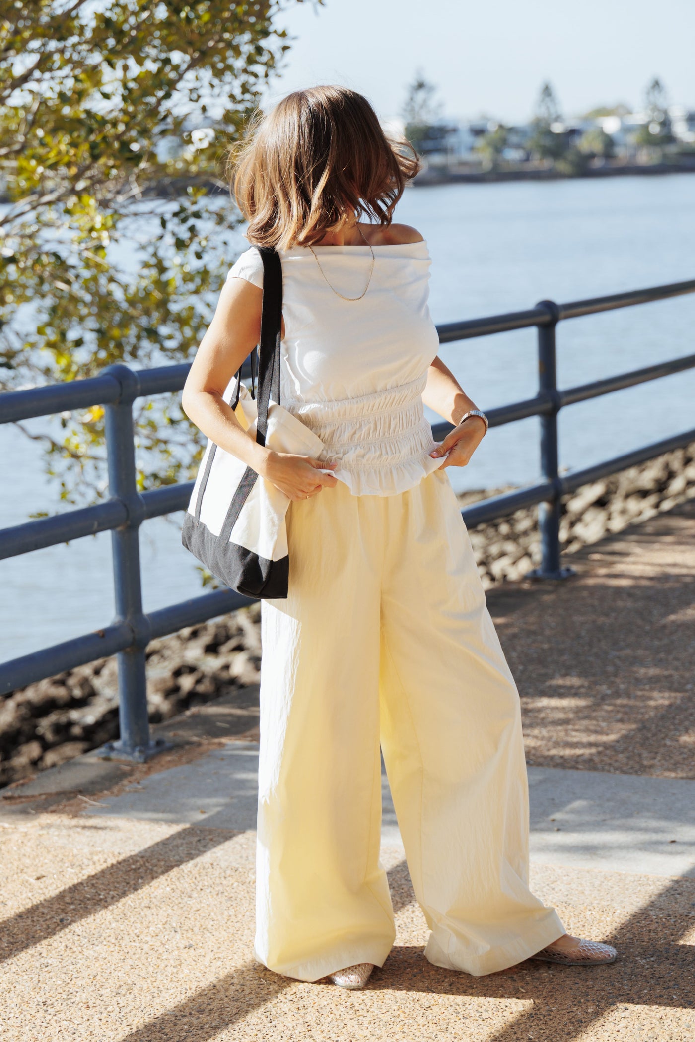 Adam Wide Leg Pant - Pale Yellow