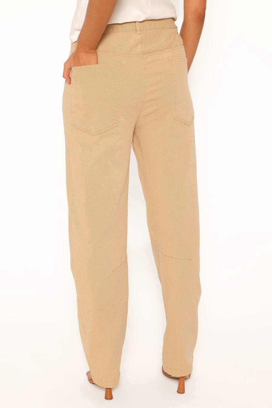 Amity Barrel Leg Denim Jeans - Mushroom