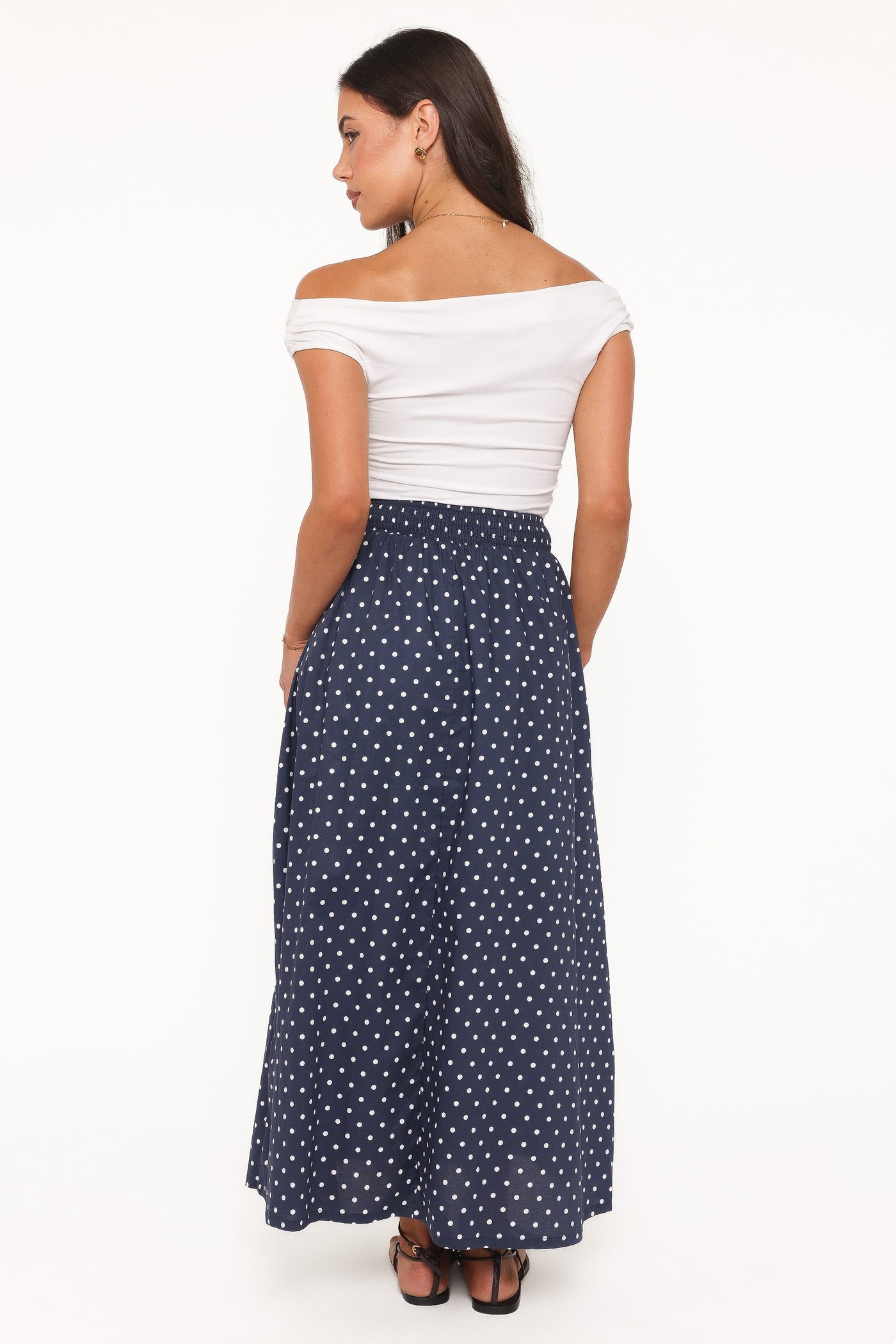 Paula Tie Waist Maxi Skirt - Navy