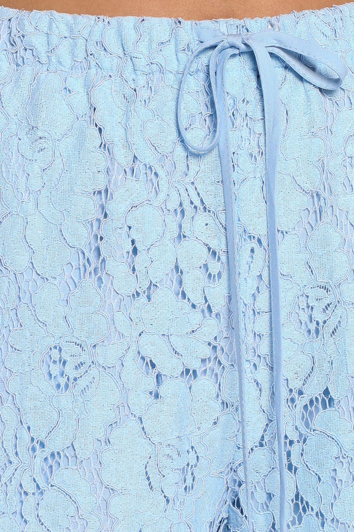 Sabina Lace Wide Leg Pant - Baby Blue