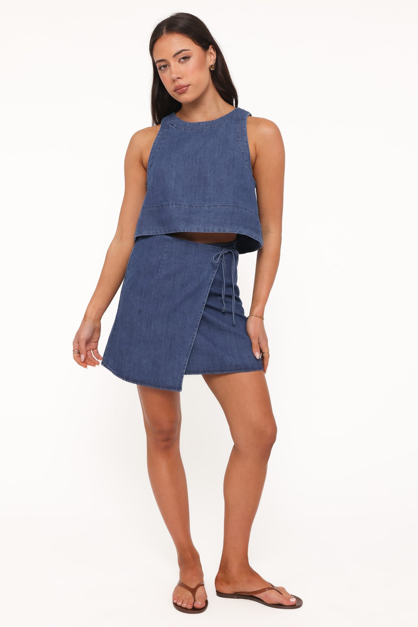 Siena Wrap Skirt - Denim Wash