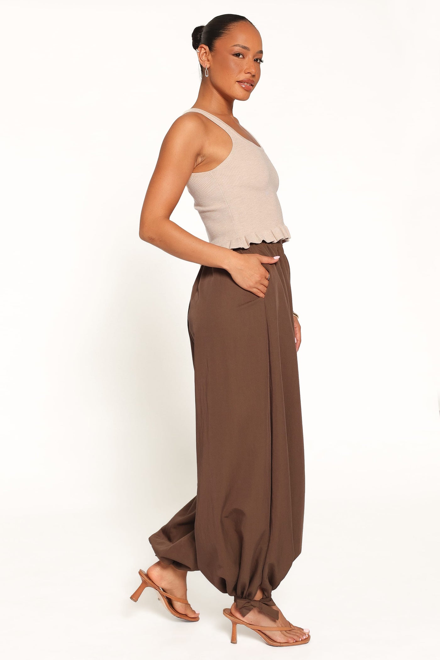 Yazmin Balloon Pant - Olive Green