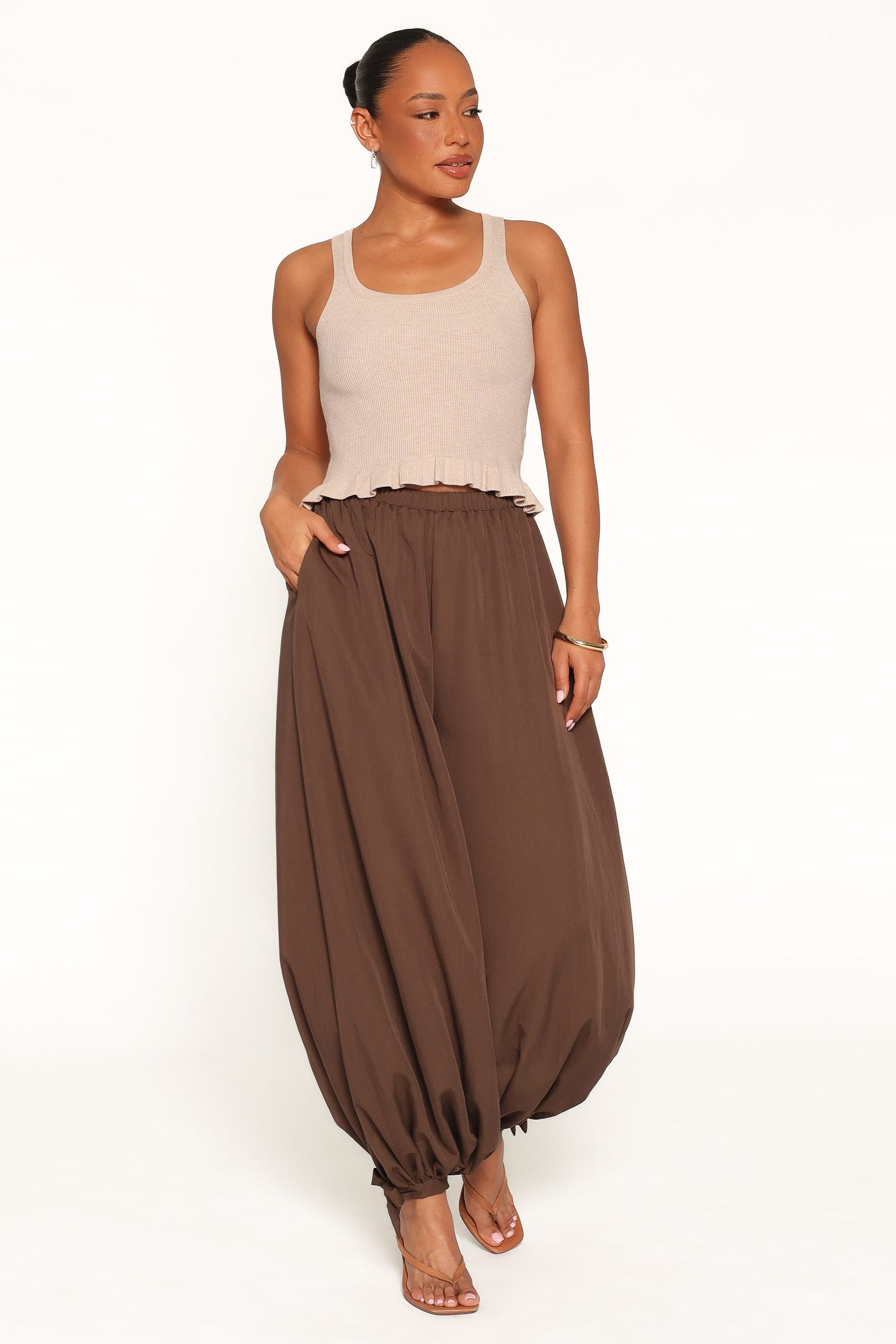 Yazmin Balloon Pant - Olive Green