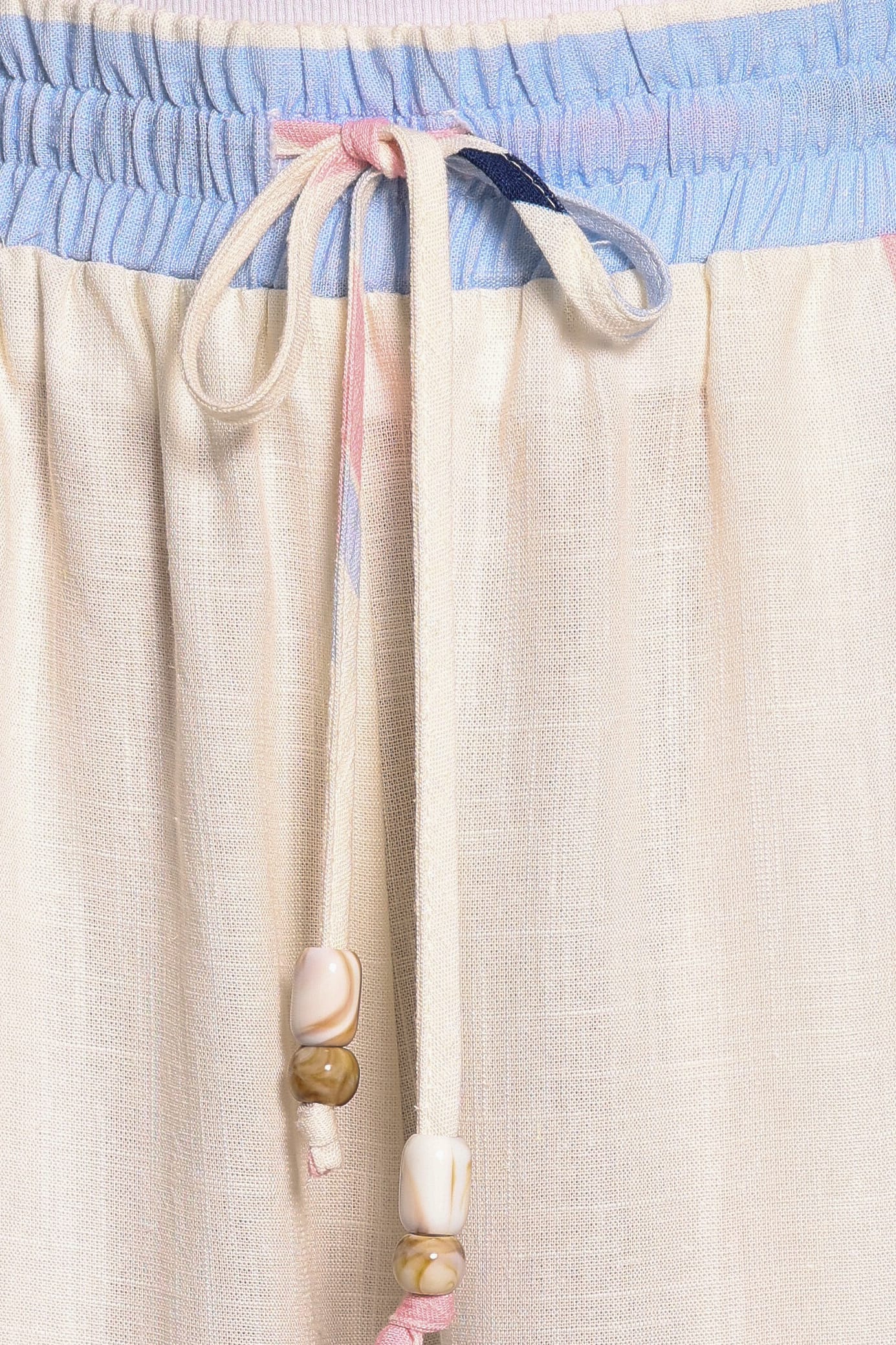 Zalia Wide Leg Pants - Pink/Blue Stripe
