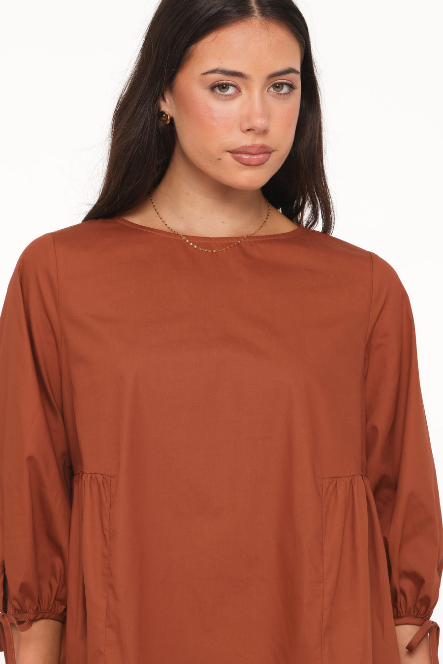 Arthur Long Sleeve Mini Dress - Camel