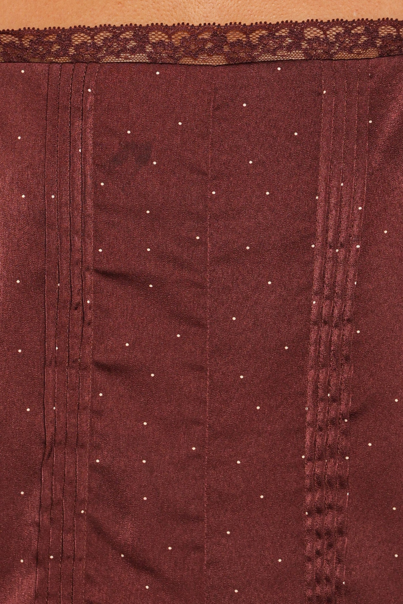 Brinley Mini Dress - Brown Polka Dot