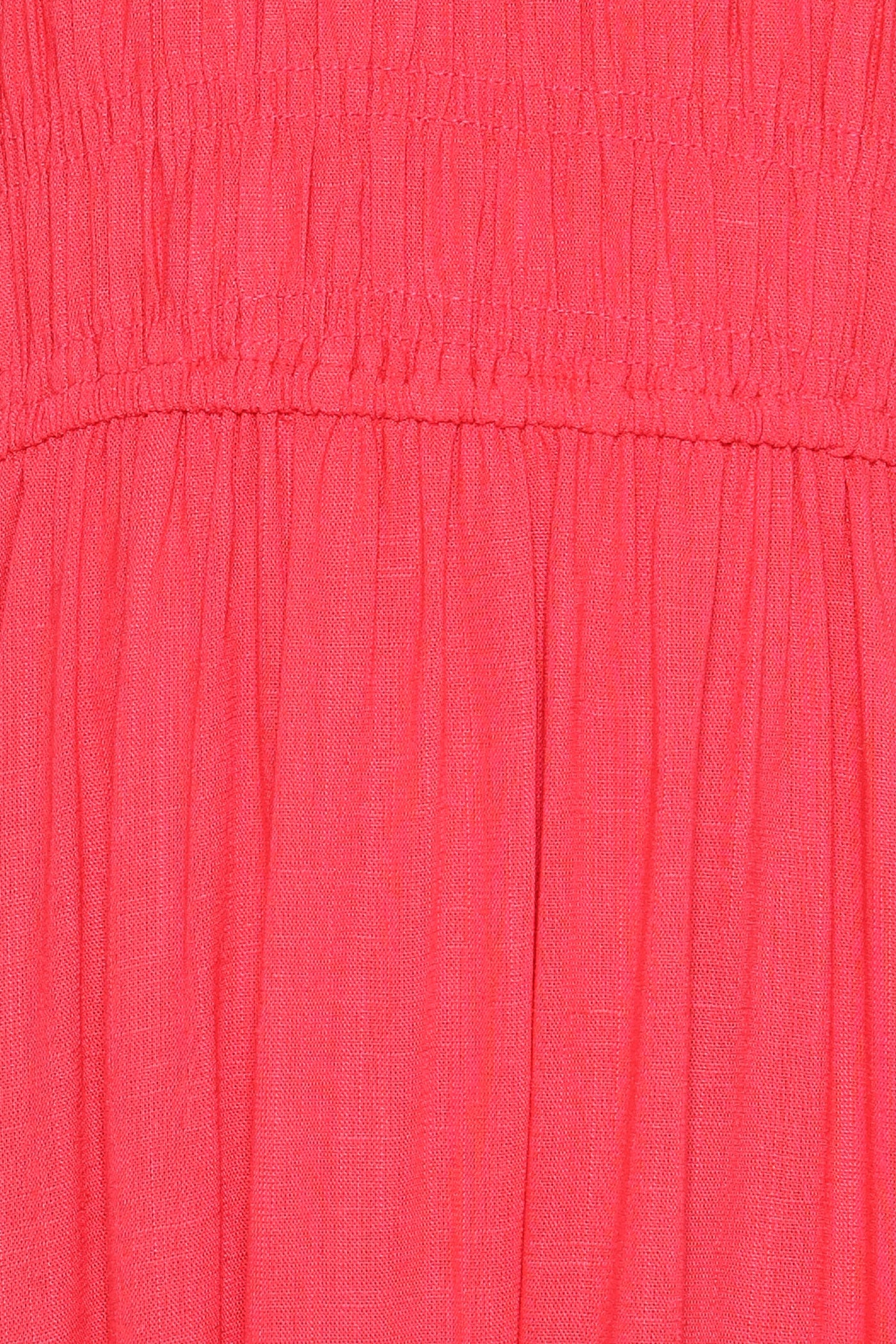 Darla Puff Sleeve Dress - Hot Coral