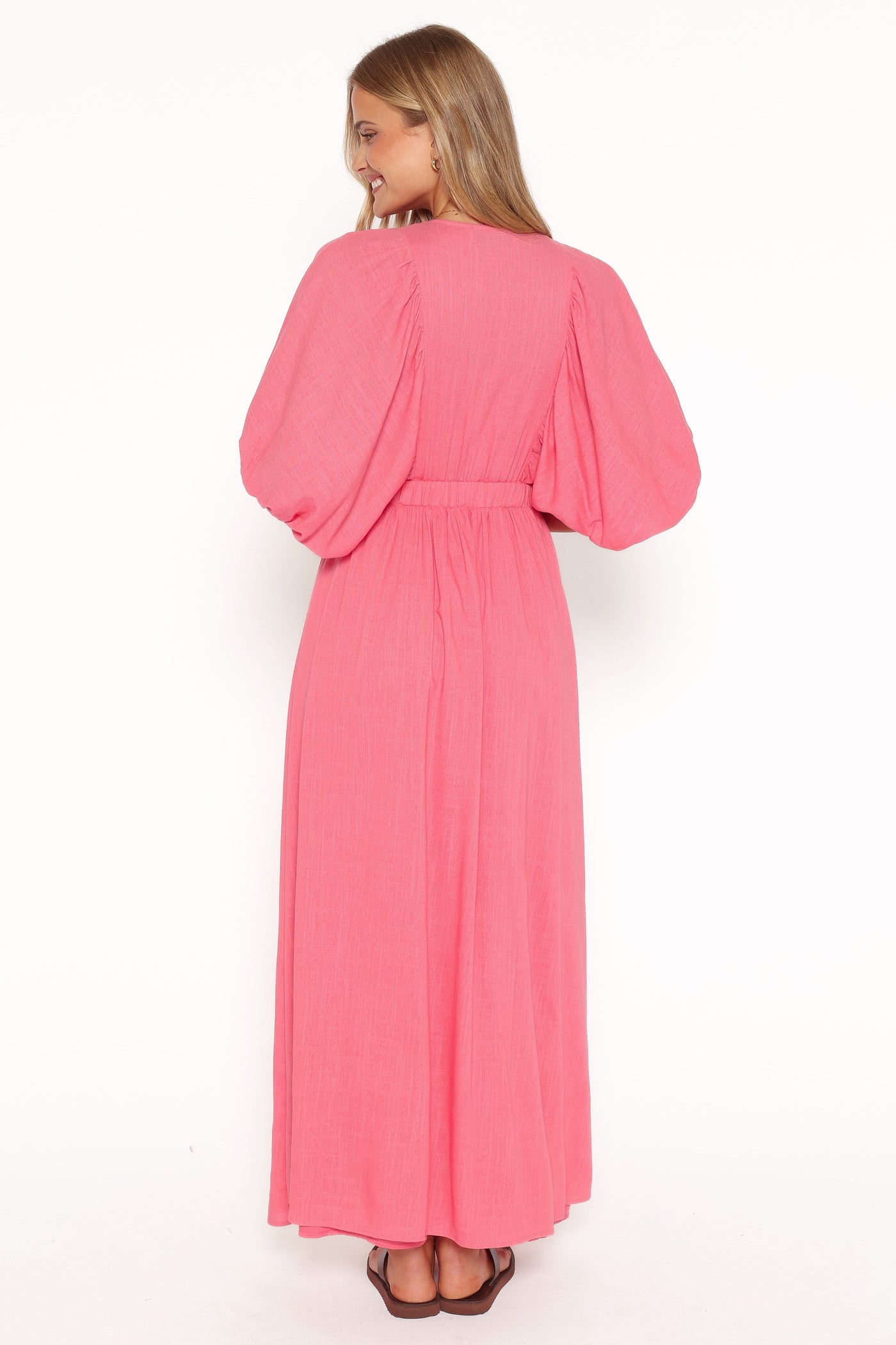 Gianna Puff Sleeve Maxi Dress - Pink