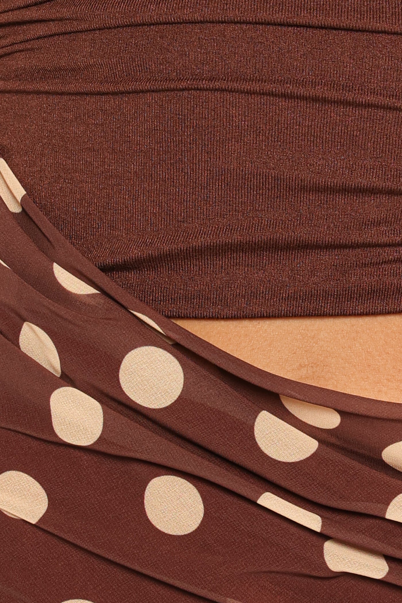 Imani Mini Dress - Brown Polka Dot