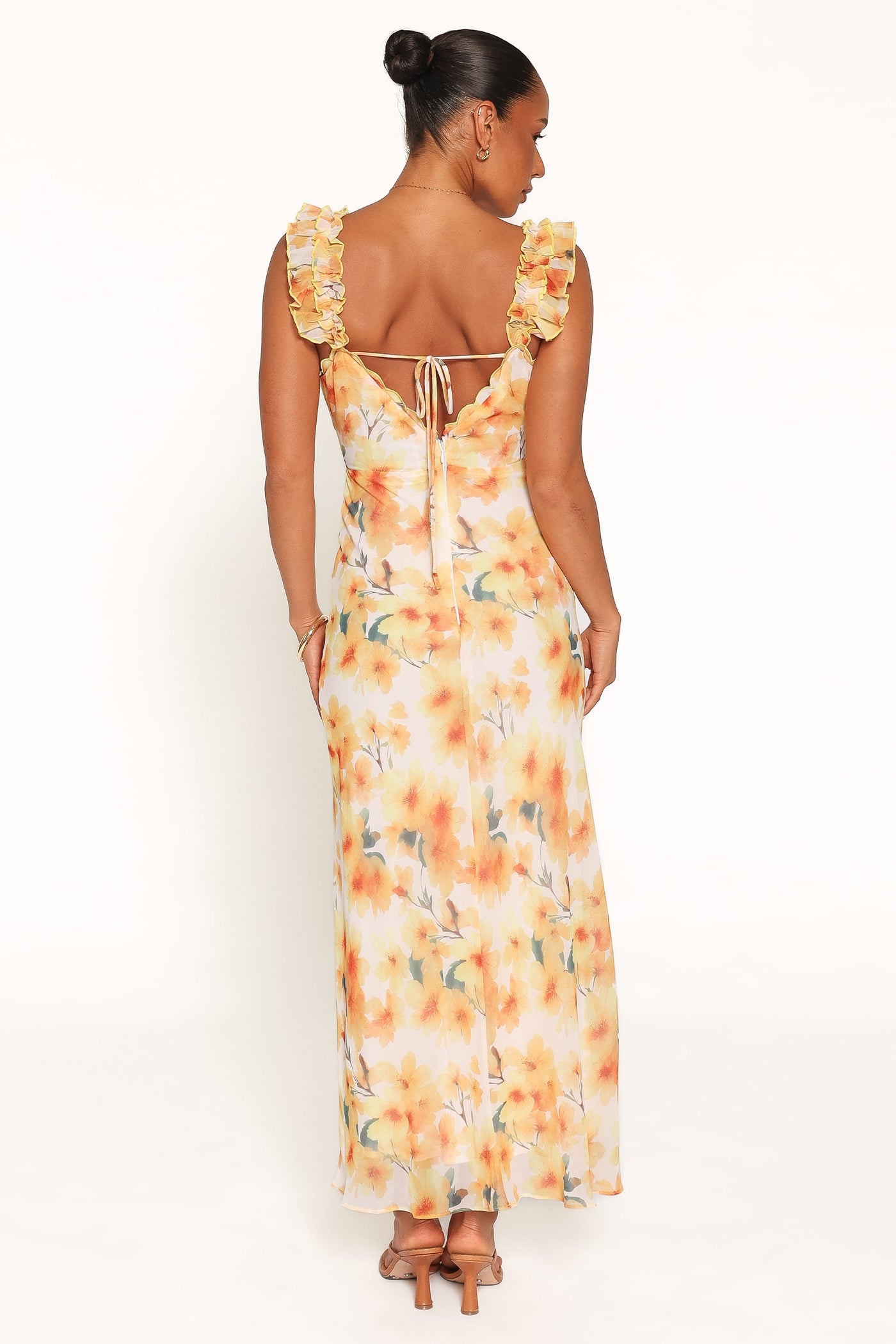 Jean Maxi Dress - Yellow Floral