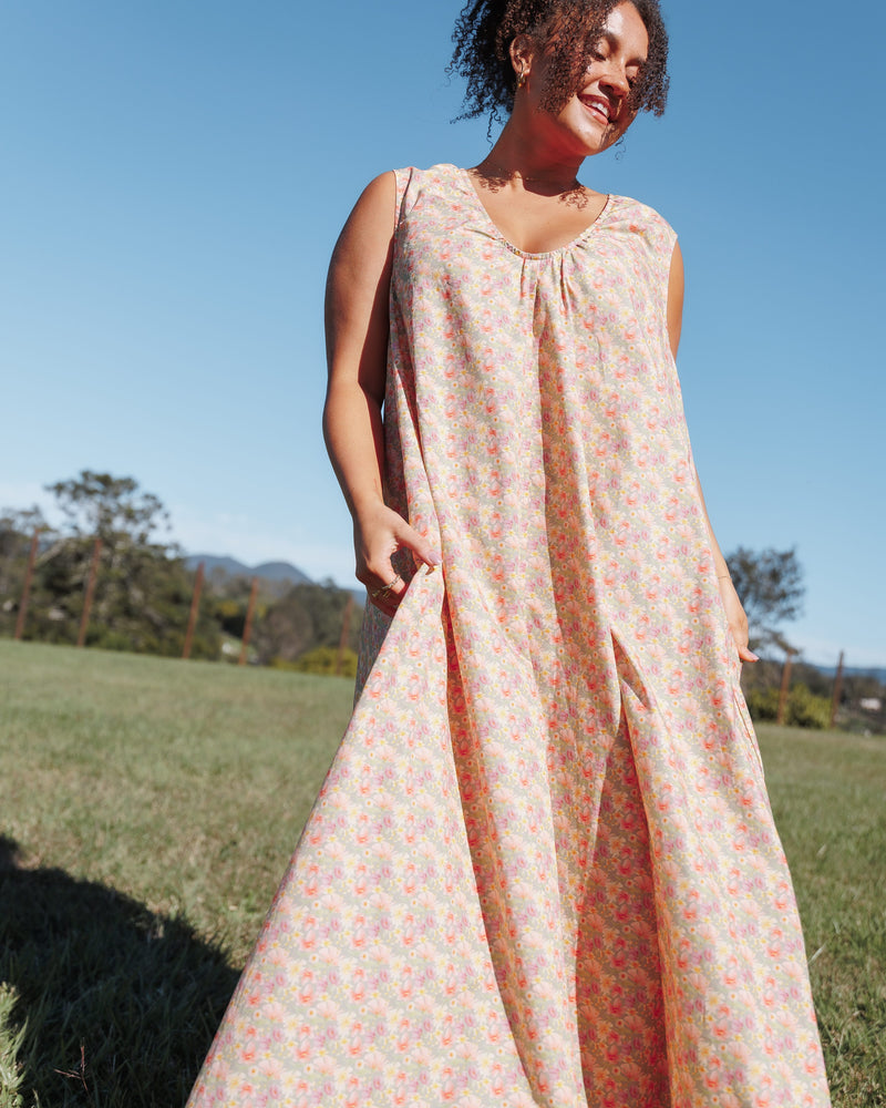 Laurita Maxi Dress - Sage Wildflower