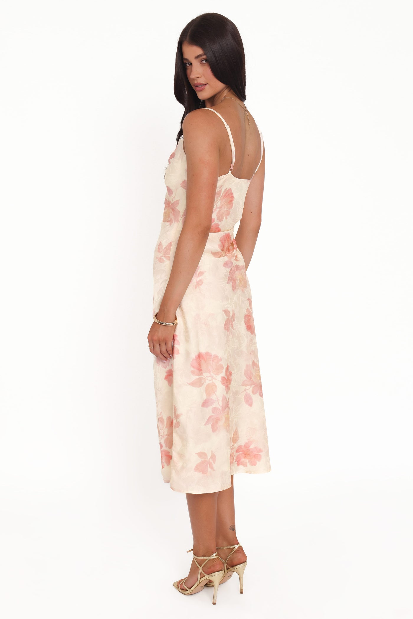 Sandrine Midi Dress - Pink Floral
