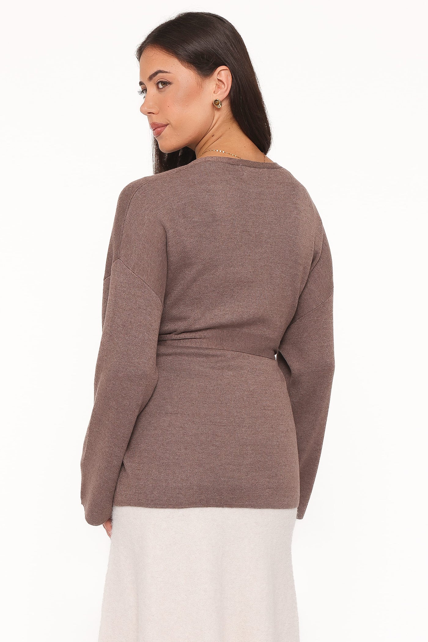 Mallory Wrap Cardigan - Brown