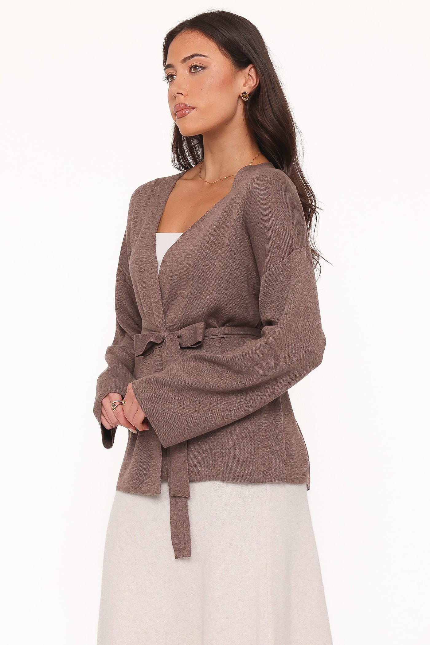 Mallory Wrap Cardigan - Brown