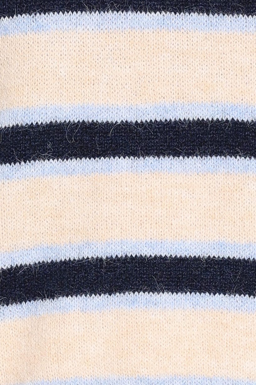 Renae Knit Sweater - White Blue Stripe