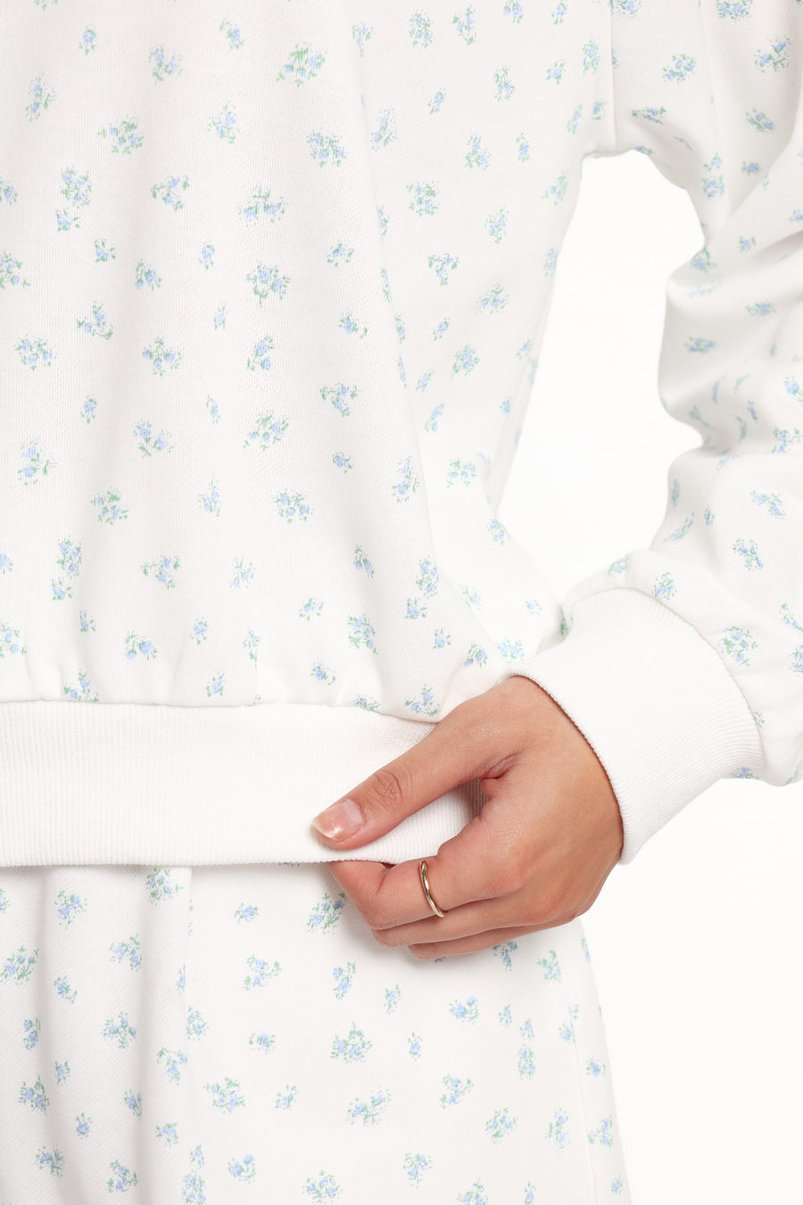 Hazel Sweatshirt - Blue Ditsy Floral