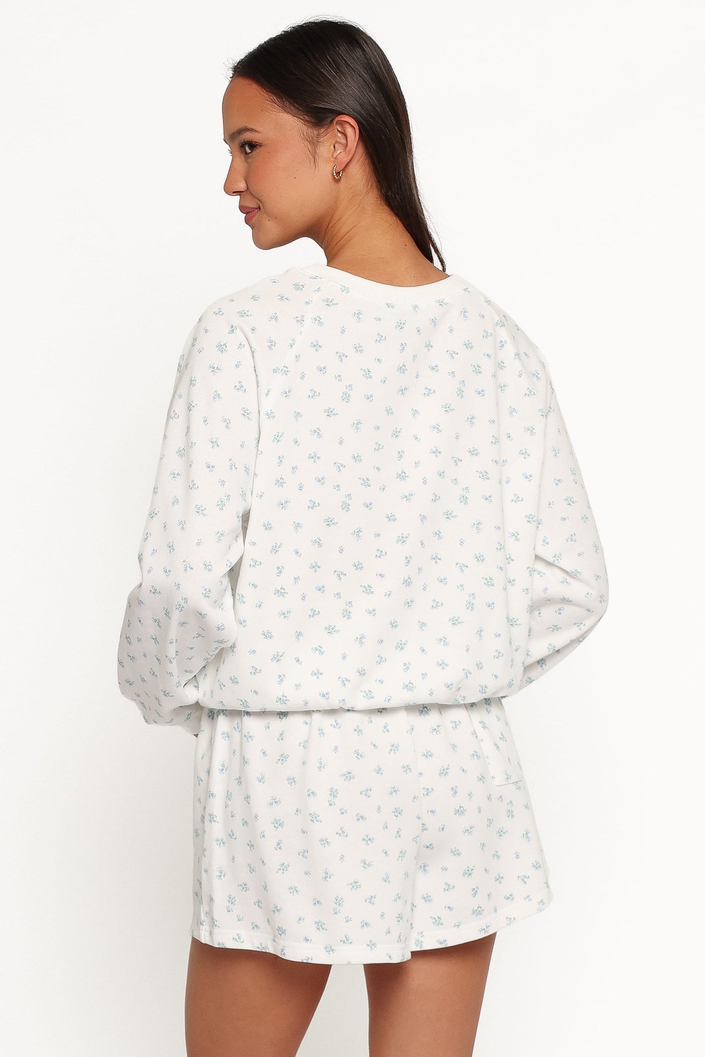 Hazel Sweatshirt - Blue Ditsy Floral