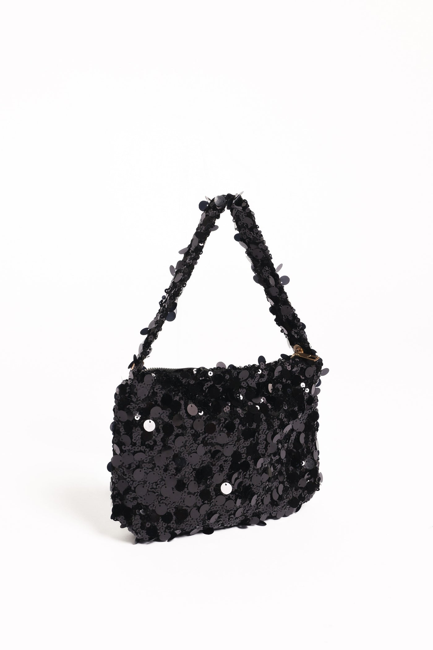 Annika Sequin Shoulder Bag - Black