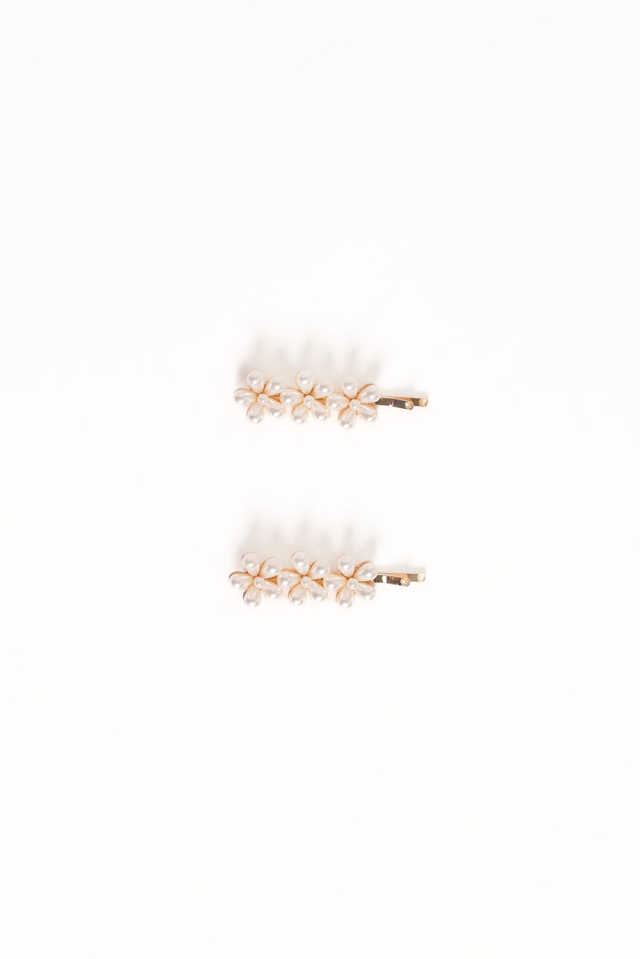 Isabella Hair Clip Set - Pearl