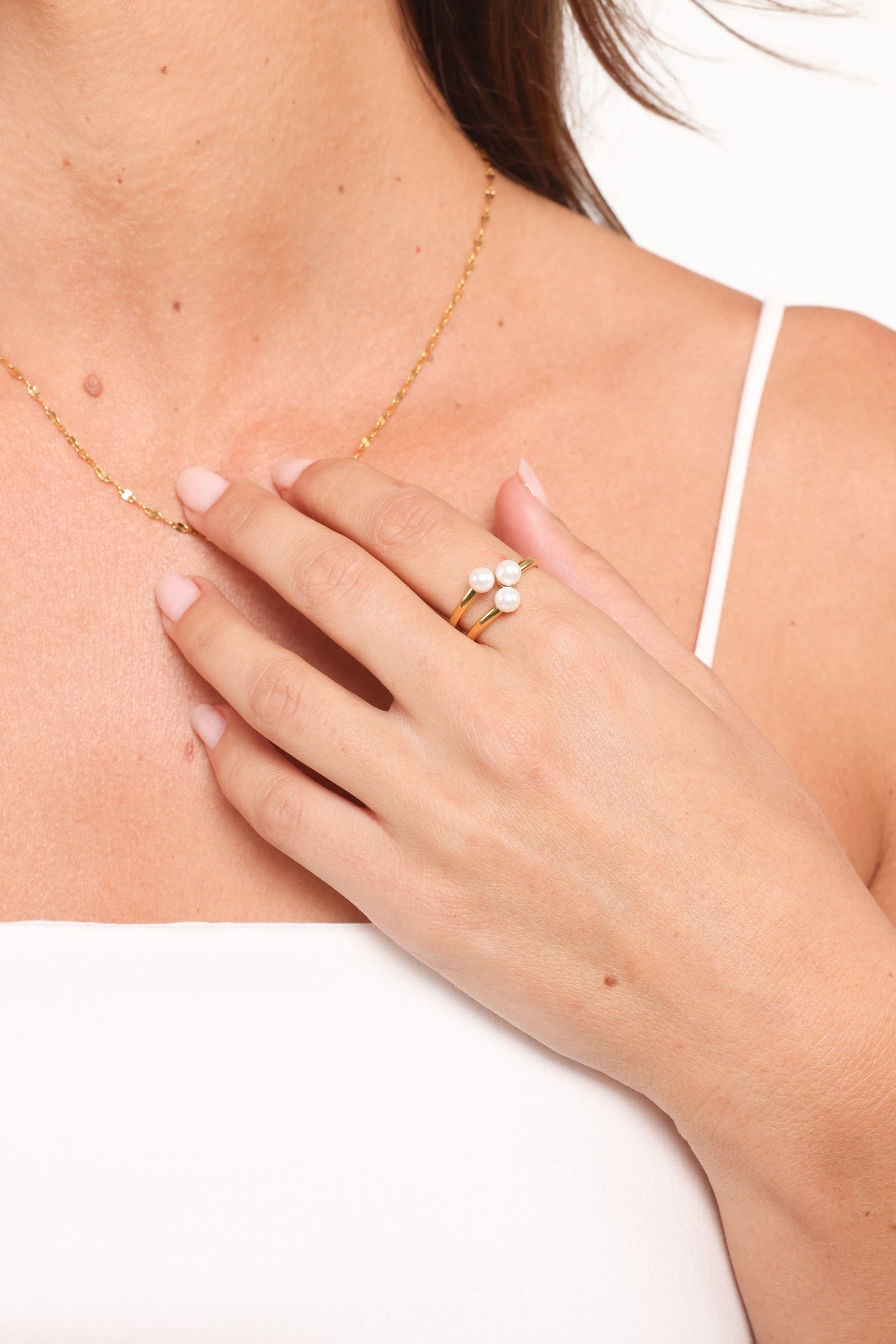 Kelsey Pearl Ring - Gold