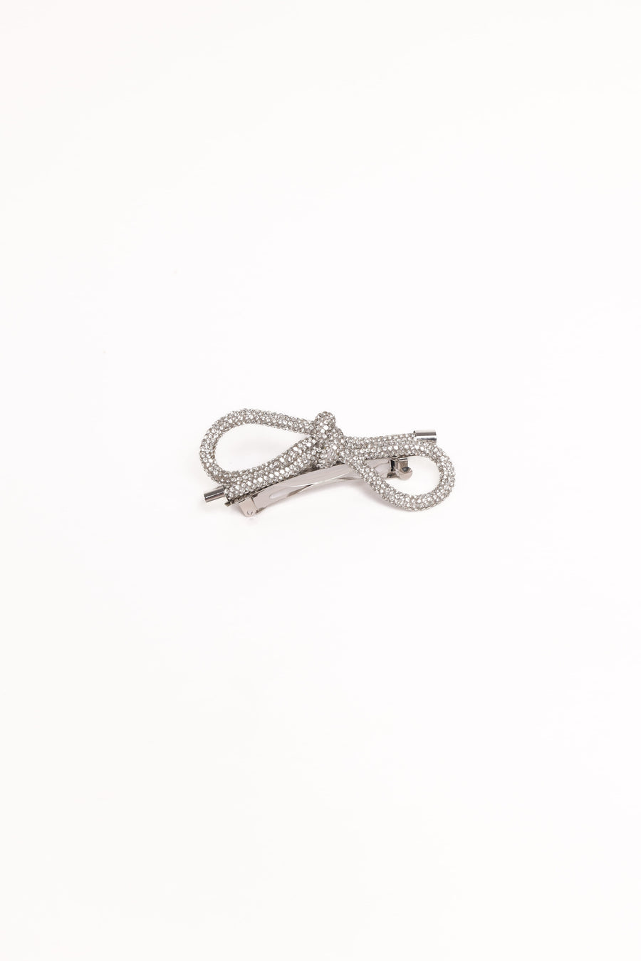 Whitney Bow Hair Clip - Silver