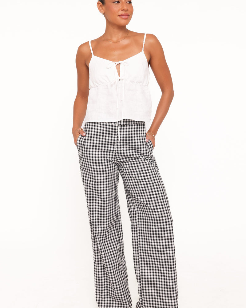Abbott Pants - Black Gingham
