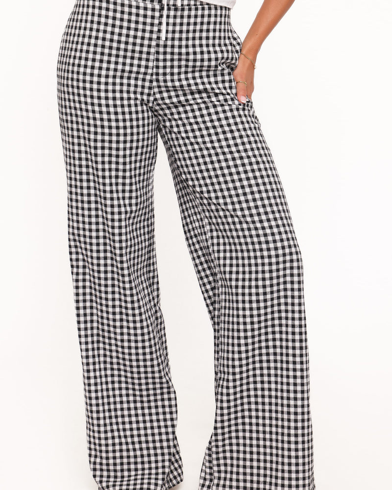 Abbott Pants - Black Gingham